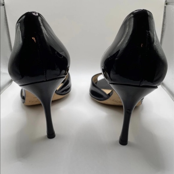 Jimmy Choo Dorsay Patent Black Heels - Picture 3 of 6